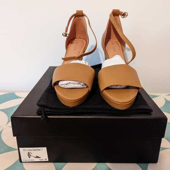 Dr Liza Camel leather pumps - Picture 5 of 7